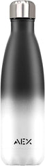 Double Insulated Vacuum Flask Stainless Steel Water Bottle Thermos Flasks Water Bottle for Hot and Cold Drinks Thermal Bottle 1000ml [Black_White]
